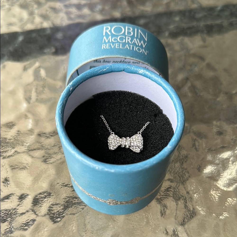 Sterling Silver Bow Necklace